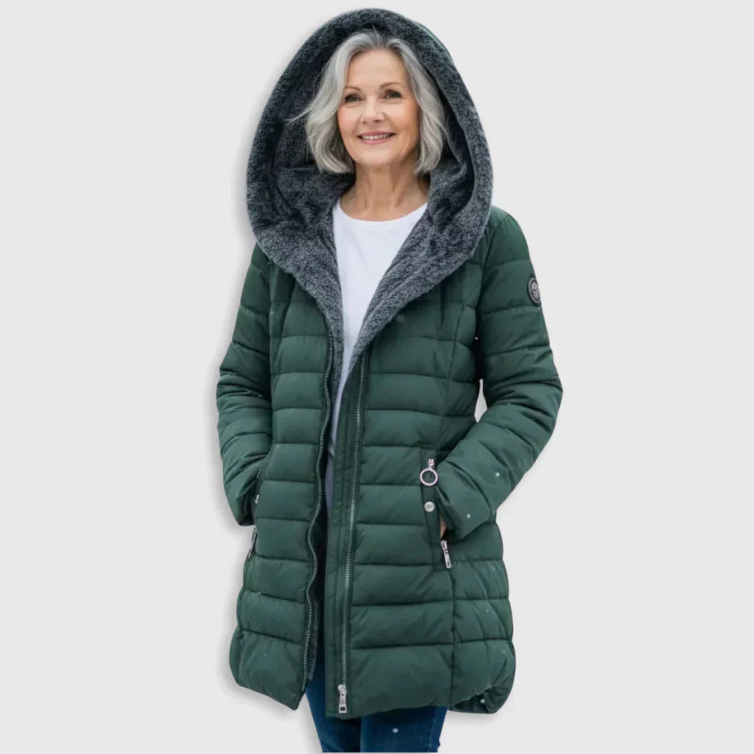 Luania - Long Hooded Puffer Coat With Pockets