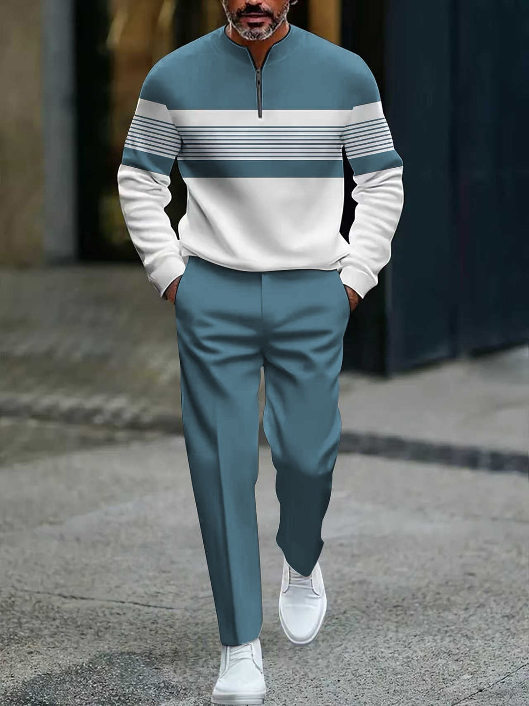 Mclerran - Graphic Print Sweater And Pants Set