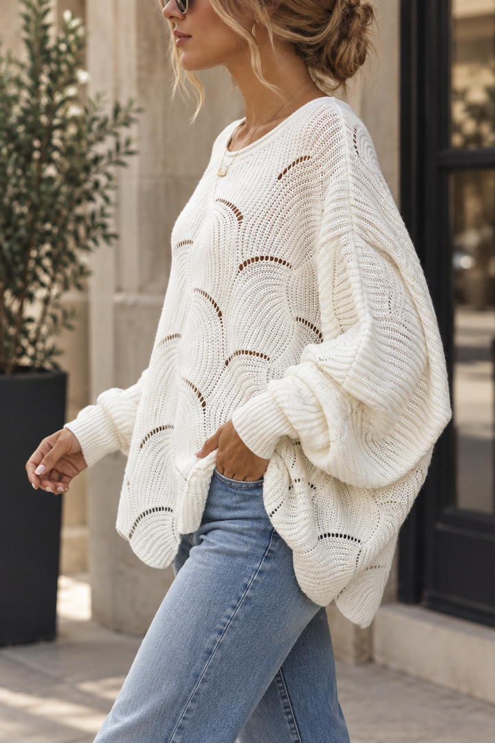 Zeyna - Long Sleeve Knit Sweater