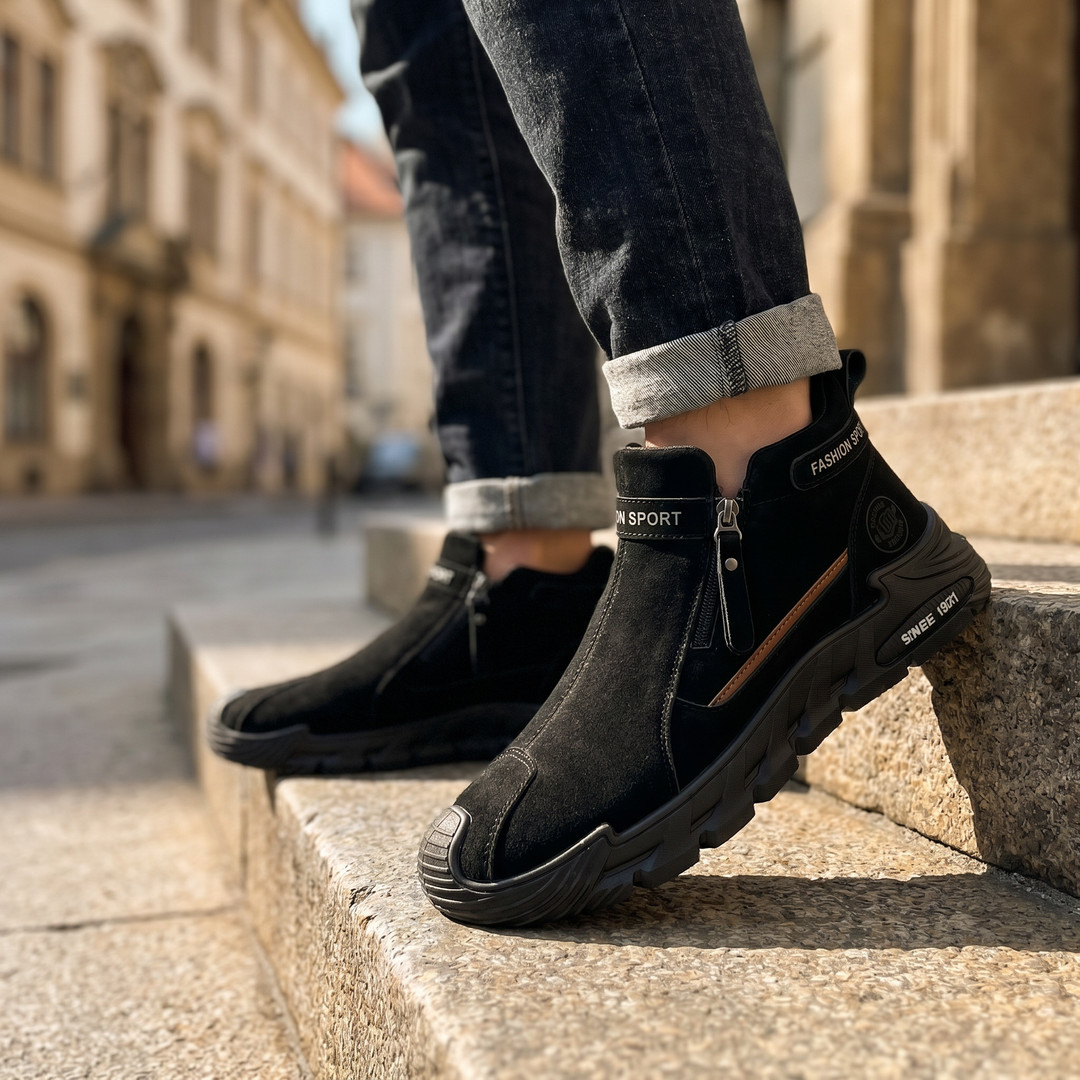 Albrecht - Ankle Boots With Side Zippers and Chunky Soles