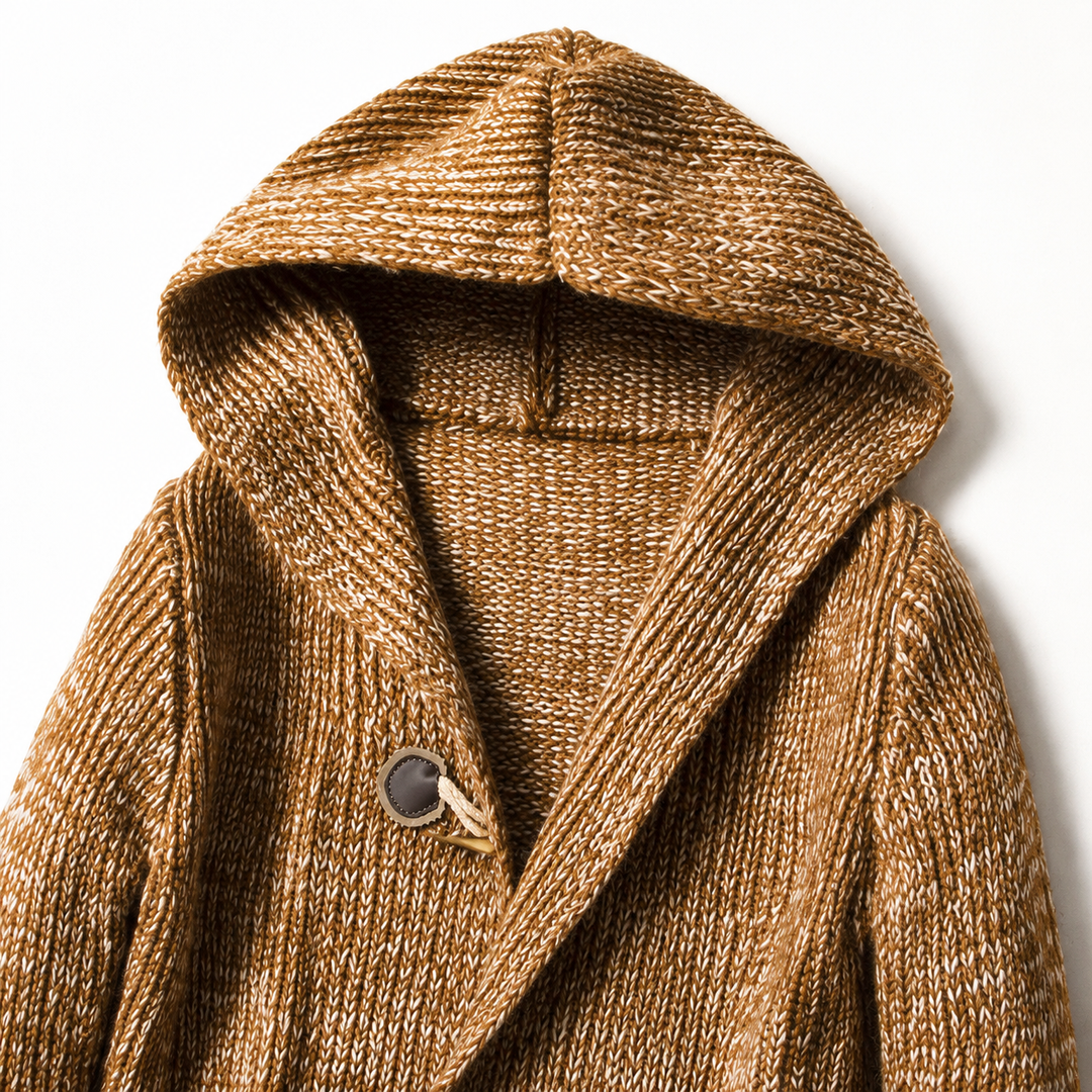Lyndan - Hooded Longline Cardigan With Toggles