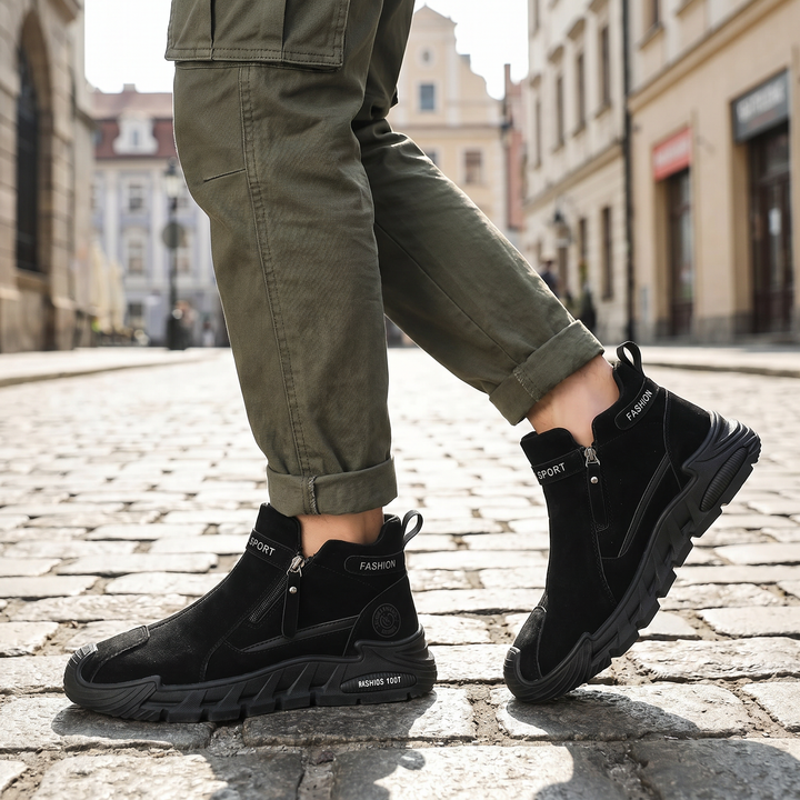 Albrecht - Ankle Boots With Side Zippers and Chunky Soles