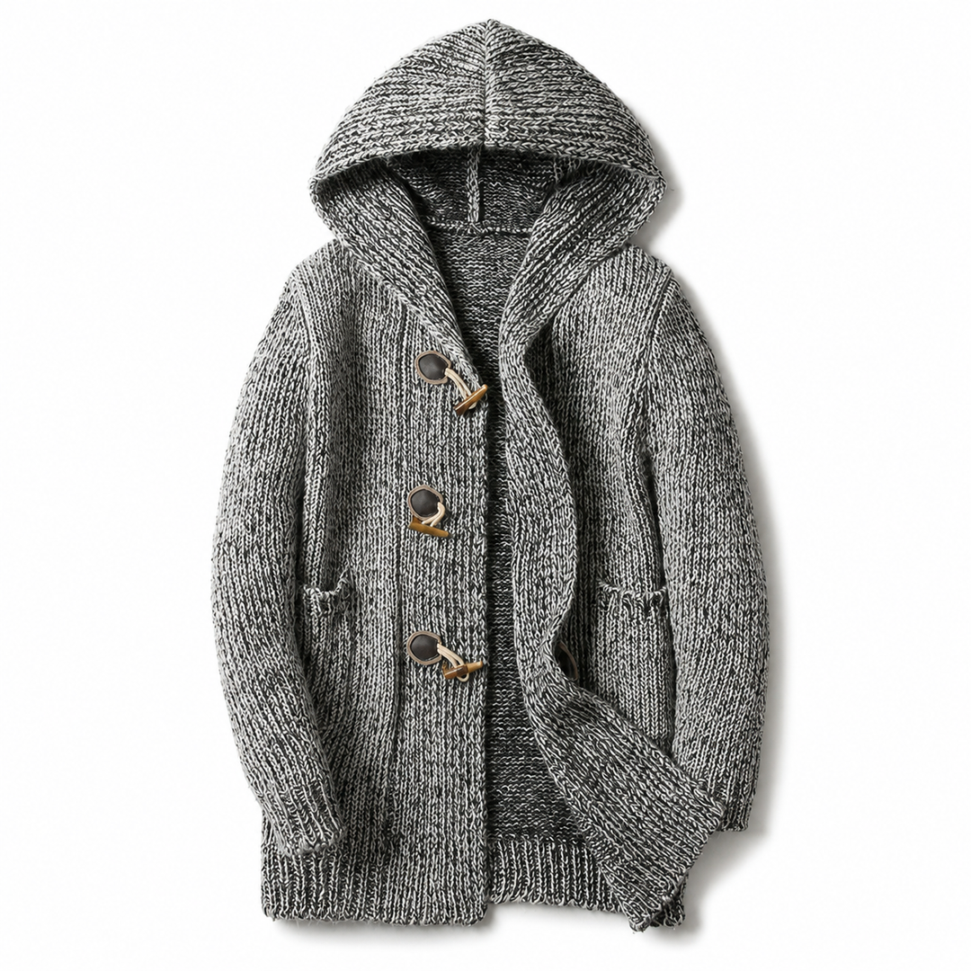 Lyndan - Hooded Longline Cardigan With Toggles