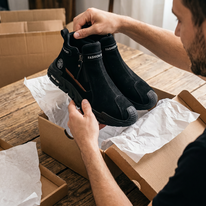 Albrecht - Ankle Boots With Side Zippers and Chunky Soles