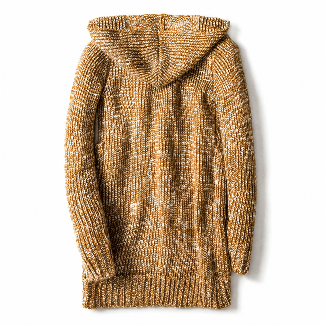 Lyndan - Hooded Longline Cardigan With Toggles