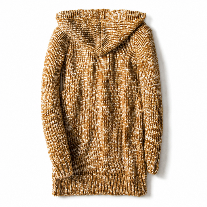 Lyndan - Hooded Longline Cardigan With Toggles
