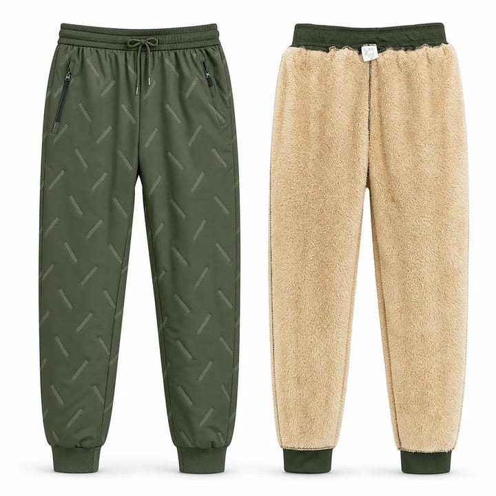 Kervina - Relaxed Fit Sports Pants With Sherpa Lining