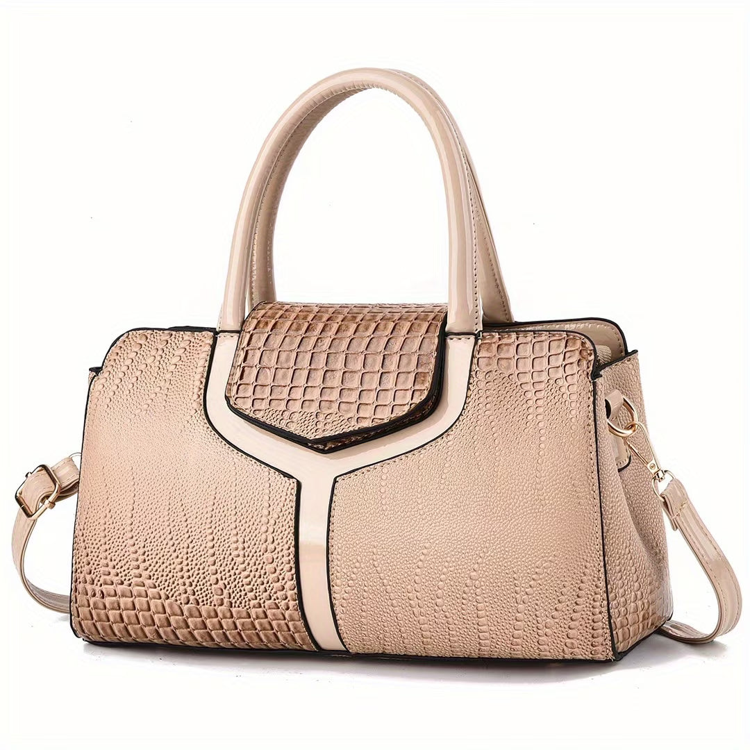 Subina - Handbag With Crocodile Texture