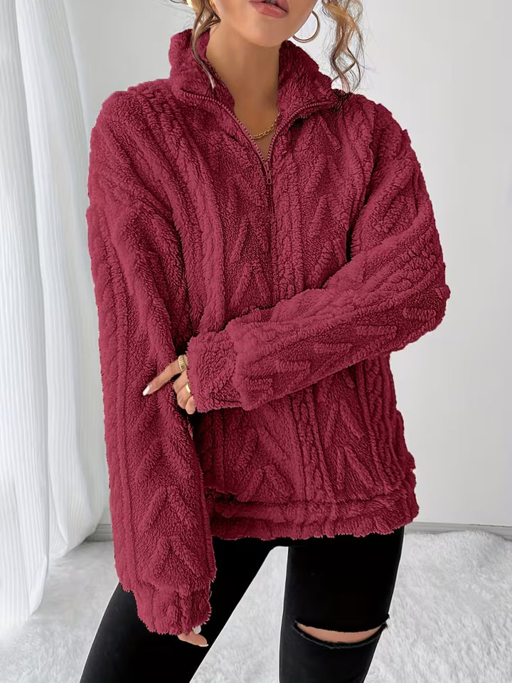 Nessia - Versatile Warm Fleece Sweatshirt