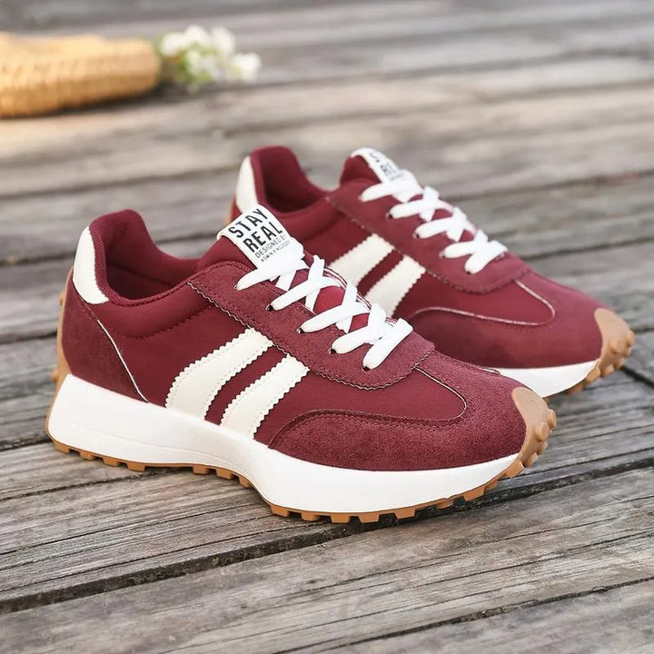 Lariesa - Sneakers With Lace-Up Closure and Contrast Stripes