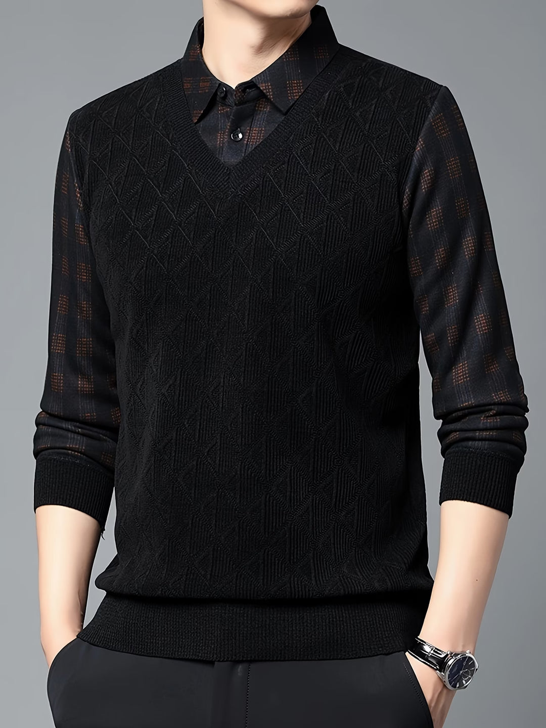 Alan - Long Sleeve Knitted Sweater