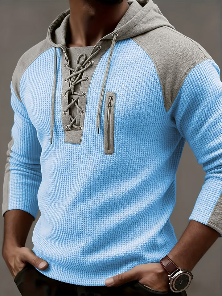 Freddie - Textured Ribbed Hooded Sweater