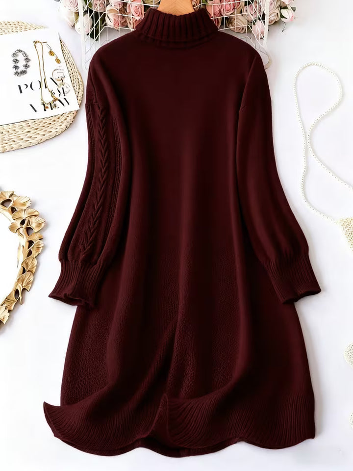 Malkina - Comfortable Long Sleeve Sweater Dress