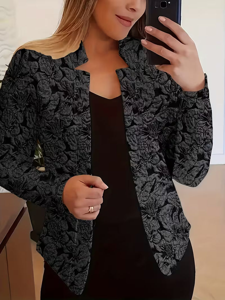 Tifany - Floral Print Long Sleeve Blazer