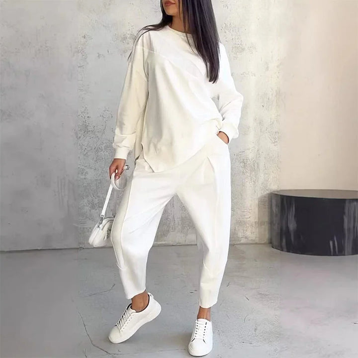 Tashia - Casual Long Sleeve Sweatshirt and Jogger Set