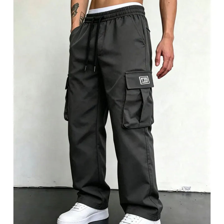 Nesham - Cargo Trousers With Drawstring Waist and Pockets