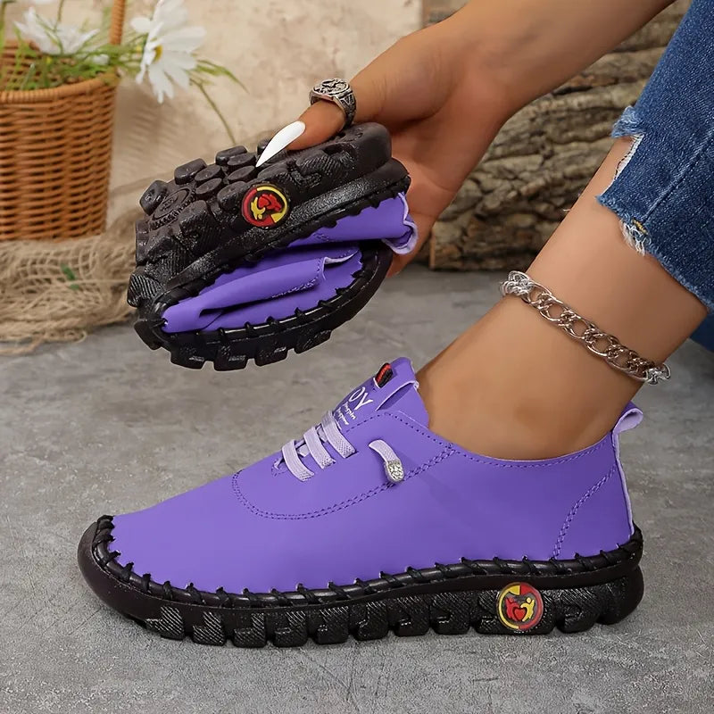 Hilga - Flexible Sole Lace Up Sneakers