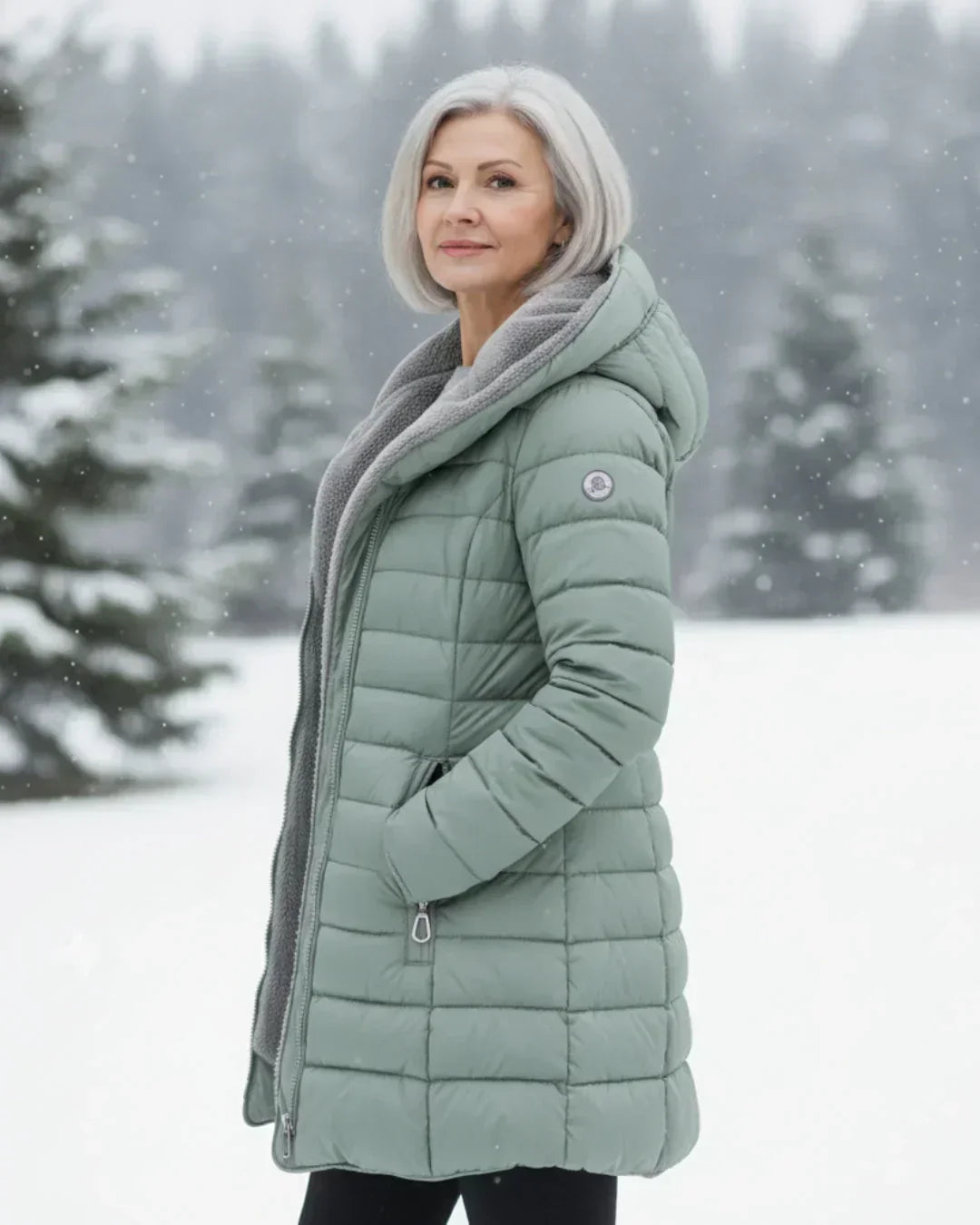 Luania - Long Hooded Puffer Coat With Pockets