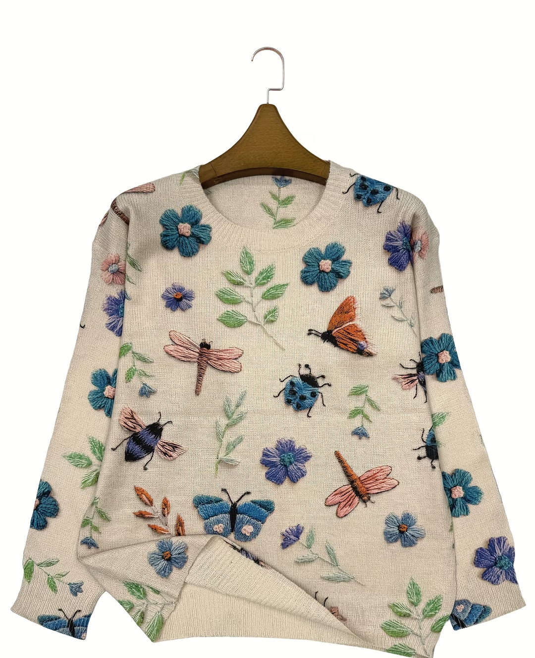 Lesa - Sweater With Floral and Insect Print