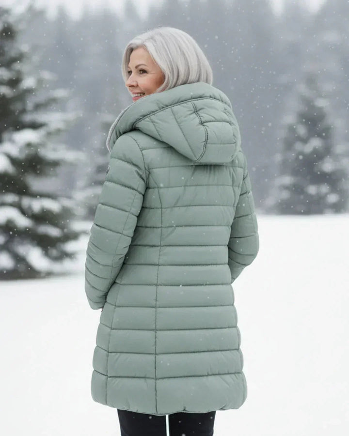 Luania - Long Hooded Puffer Coat With Pockets