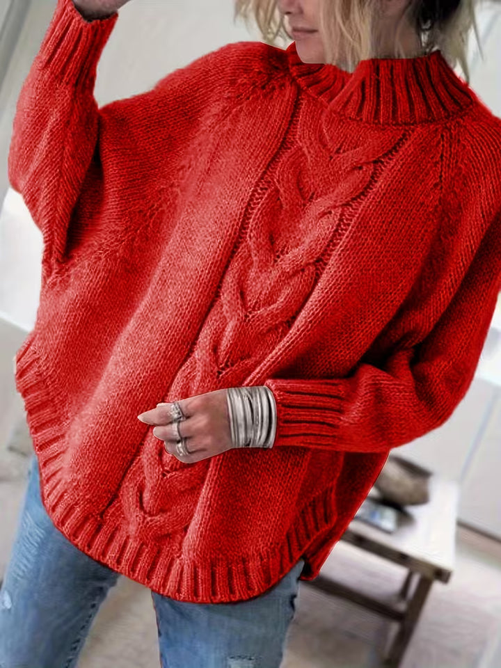 Edeltraut - Turtleneck Sweater with Batwing Sleeves