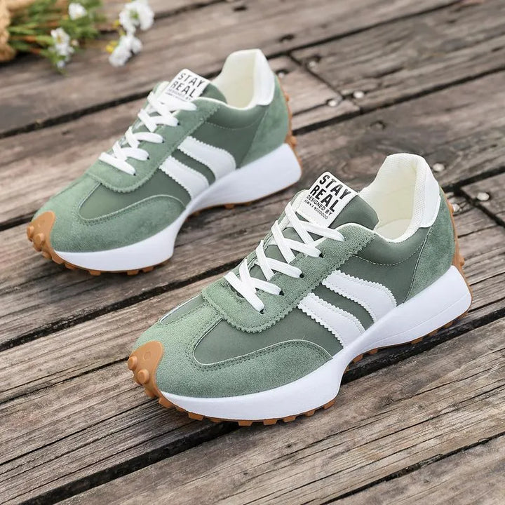 Lariesa - Sneakers With Lace-Up Closure and Contrast Stripes