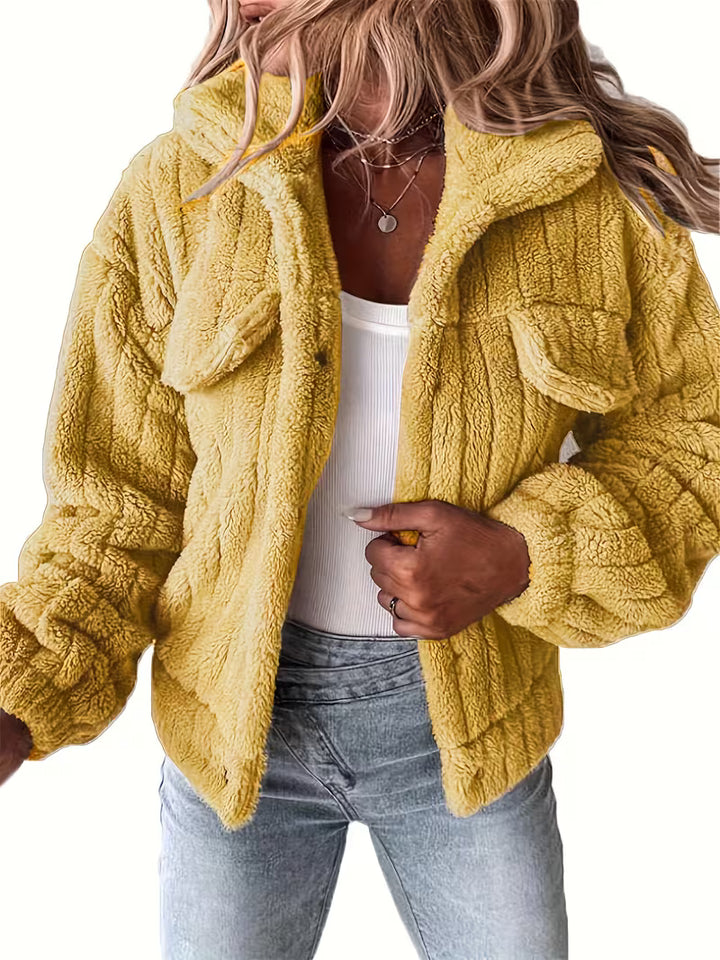 Libila - Faux Fur Jacket Jacket With Pockets