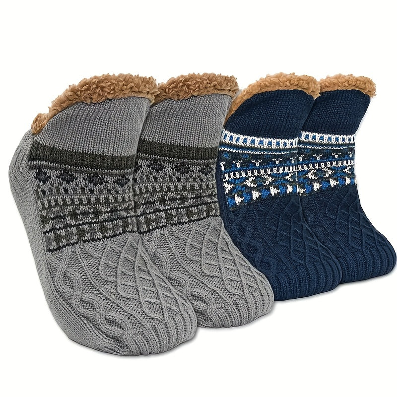 Nuvello - Comfortable Soft Striped Knit Socks