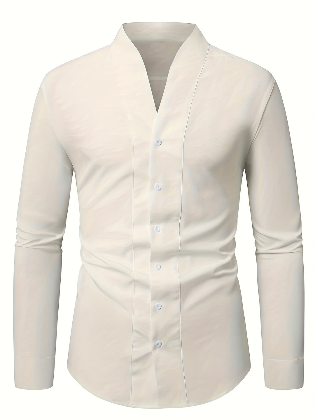Almasbek - Slim Fit Long Sleeved V-Neck Shirt