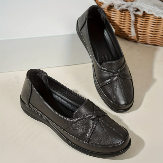 Logina - Faux Leather Penny Loafers