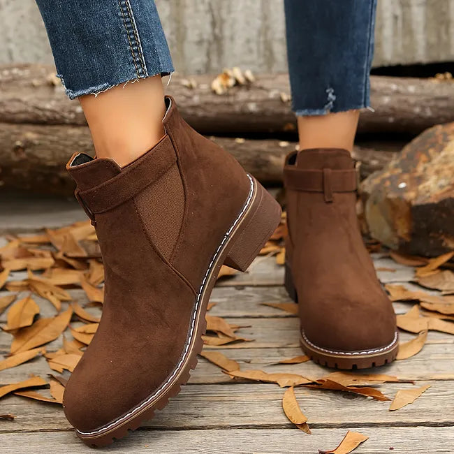 Miniya - Ankle Boots With Buckle Straps