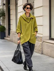 Lenneke - Oversized Jacket With Asymmetric Collar and Pockets