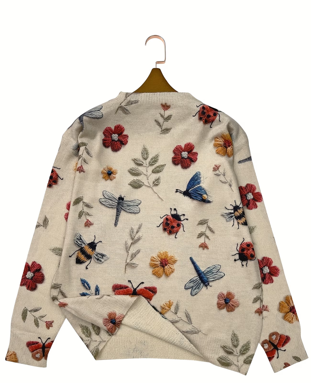Lesa - Sweater With Floral and Insect Print