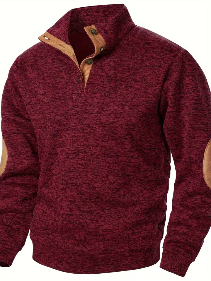 Kashyap - Stand Collar Long Sleeve Sweatshirt
