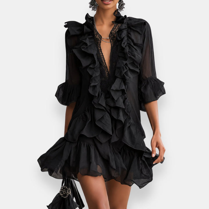 Lussina - Short Ruffled Dress
