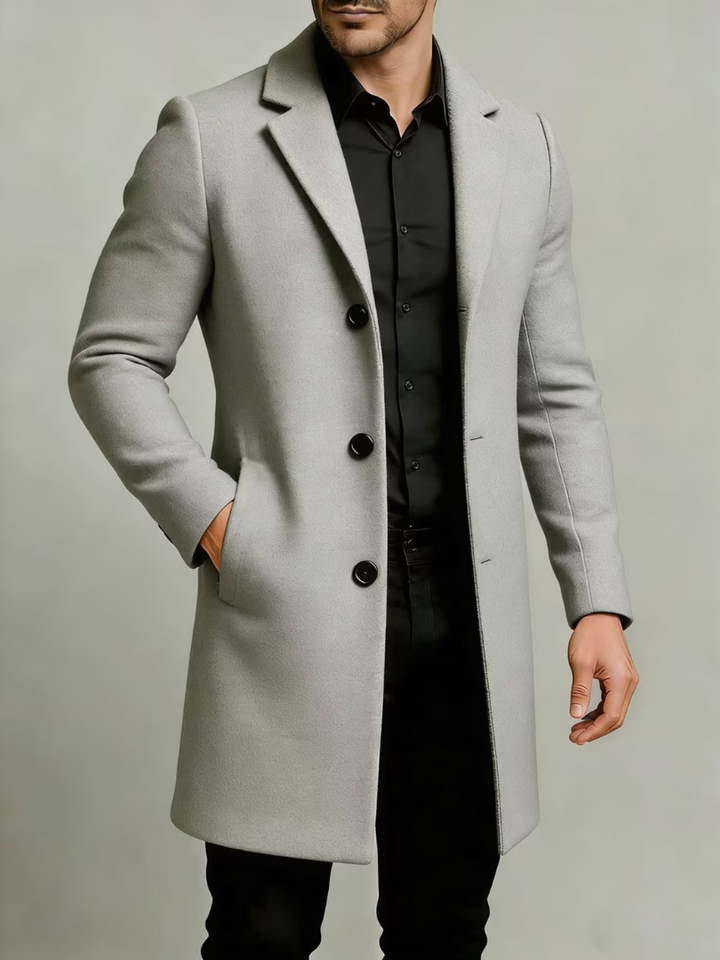 Hollander - Button Up Long Sleeve Lapel Coat
