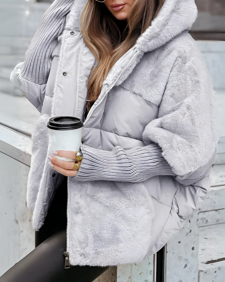 Marieme - Long Sleeve Coat With Fur