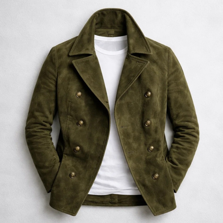 Niccolo - Classic Double-Breasted Suede Jacket
