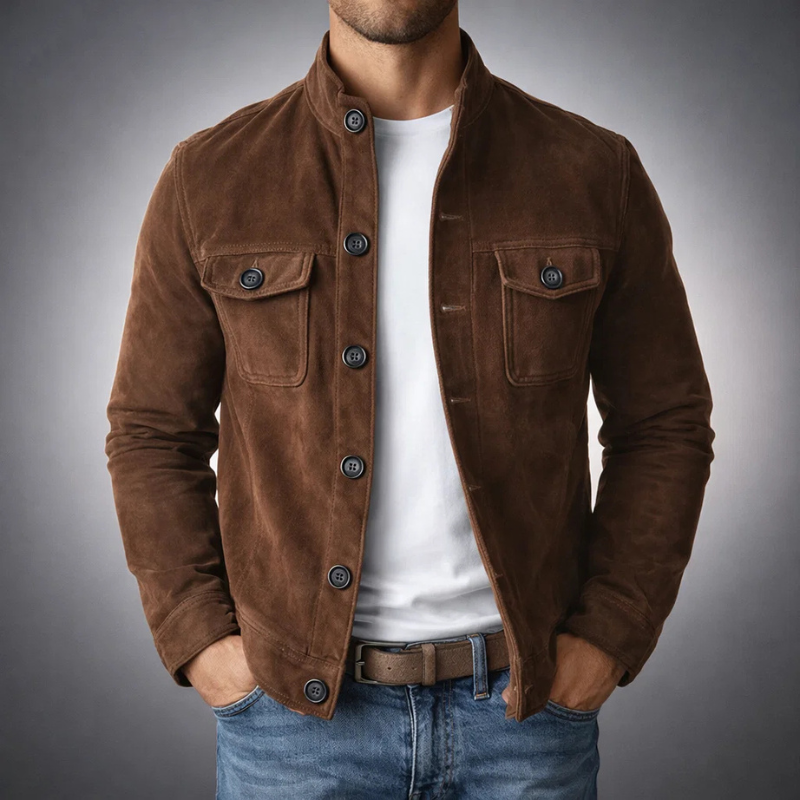 Kaarel - Long Sleeve Jacket With Button