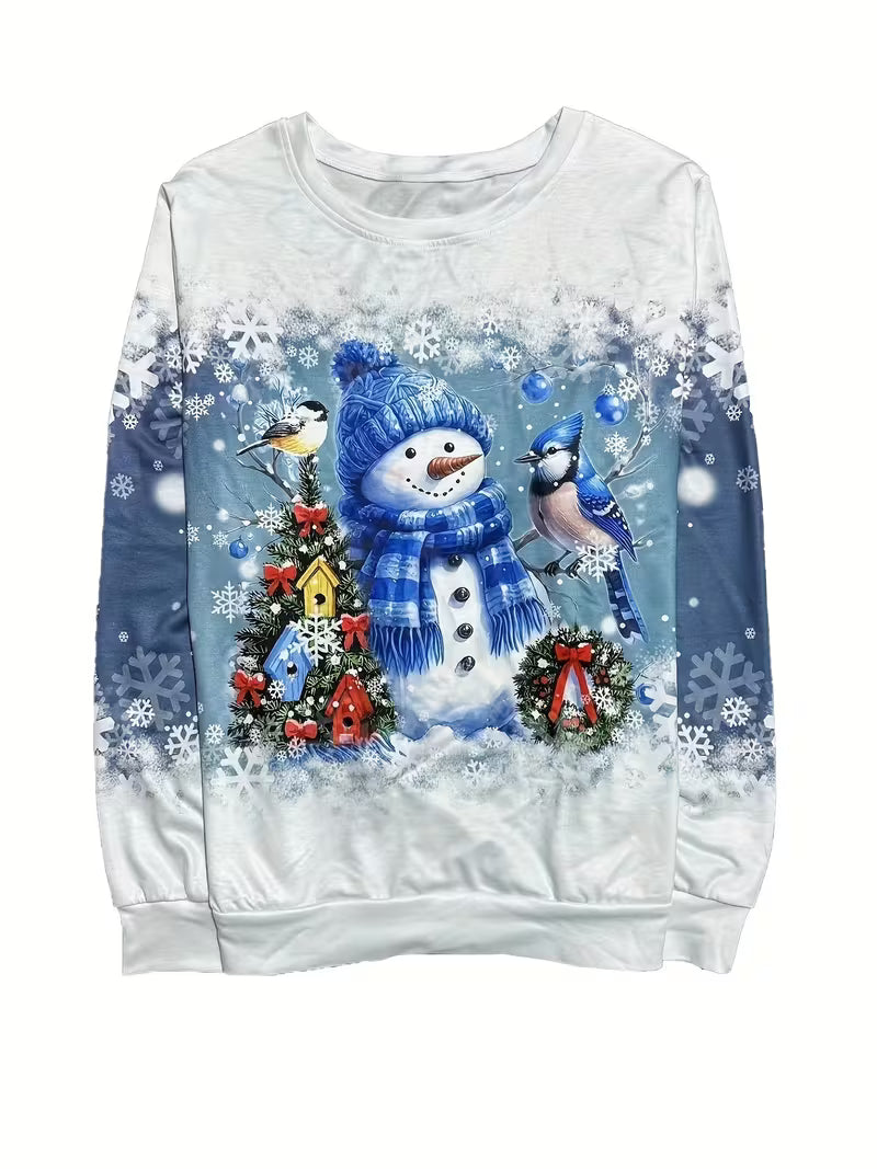 Jeila - Cross-Border Printed Christmas Sweatshirt