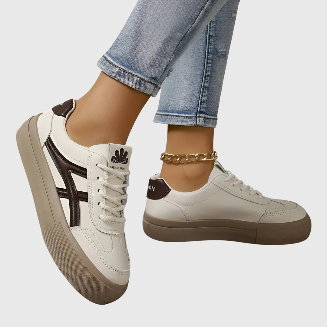 Necdet - Sneakers With Lace-Up Closure and Contrast Stripes
