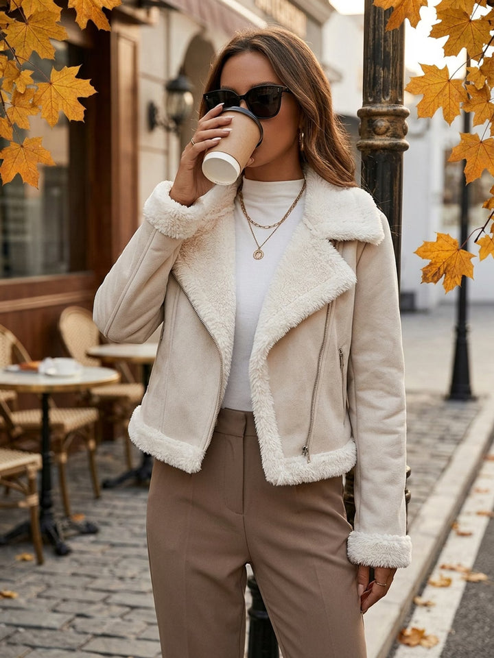 Eryka - Long Sleeve Faux Leather Jacket
