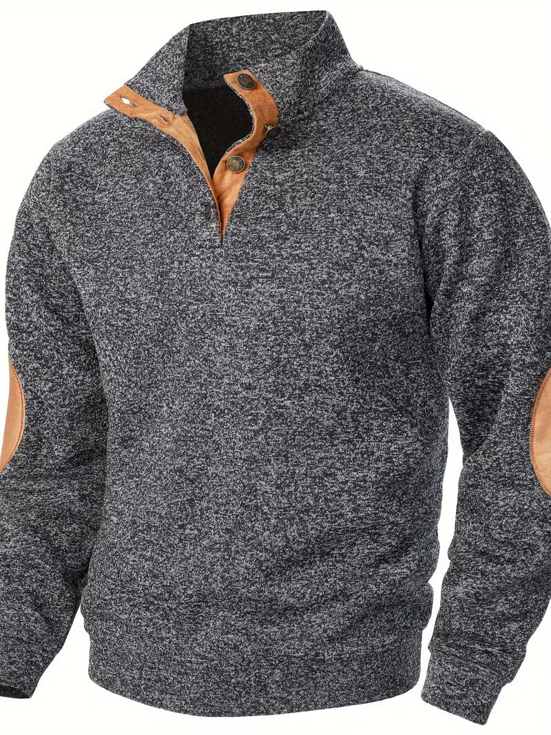 Kashyap - Stand Collar Long Sleeve Sweatshirt