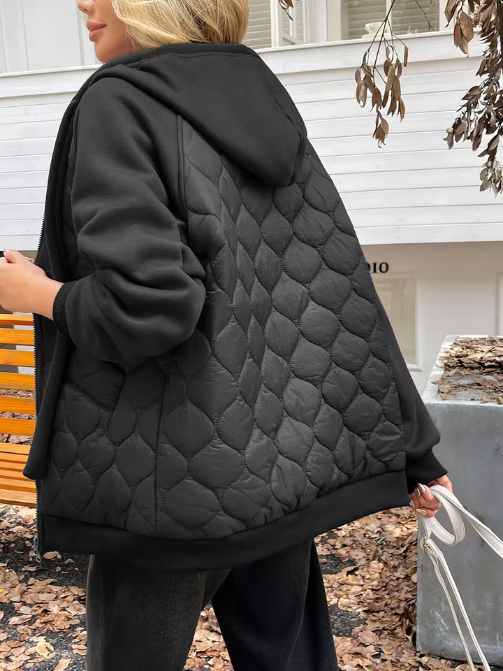 Adriyan - Long Sleeve Jacket With Quilted Panels