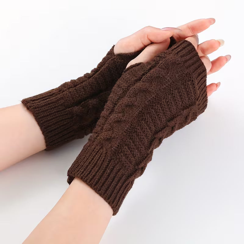 Knitoria - Unisex Acrylic Knit Fingerless Gloves