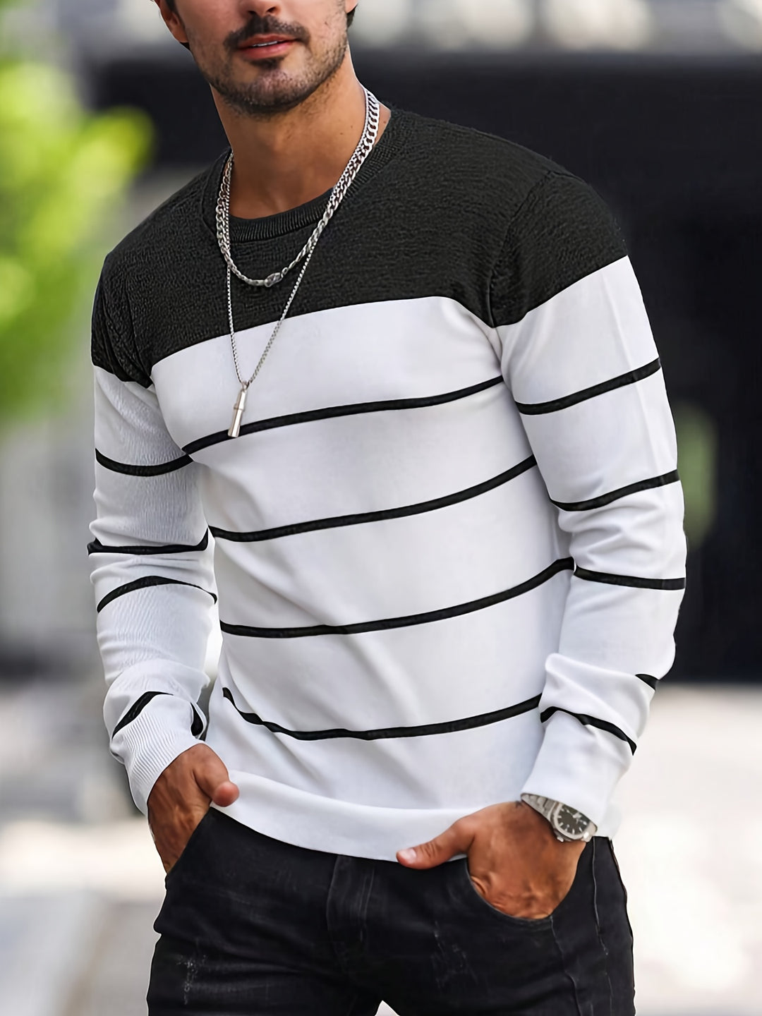 Michiel - Casual Striped Sweater With Long Sleeve