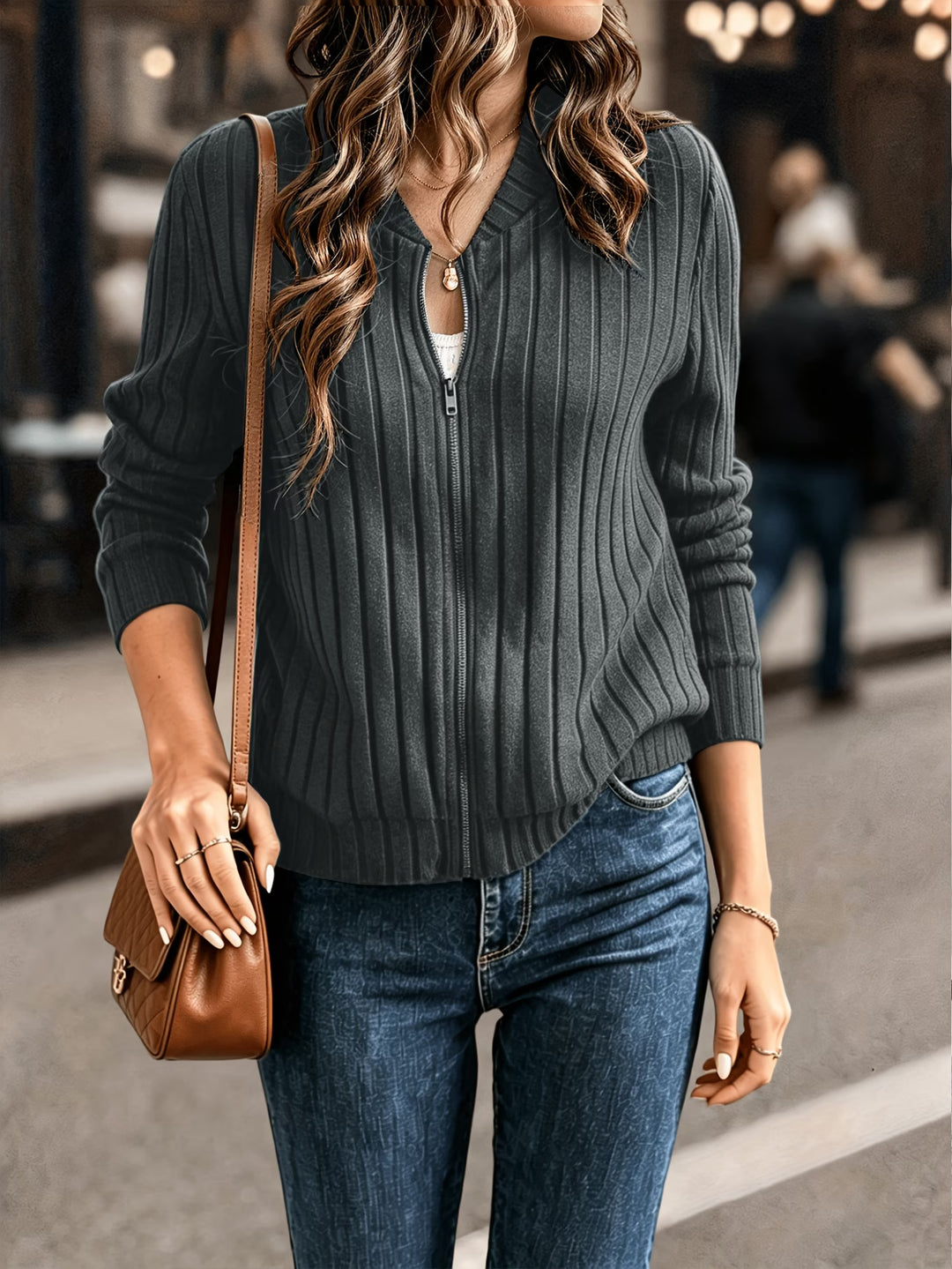 Nalia - Lone Sleeve Knitted Jacket