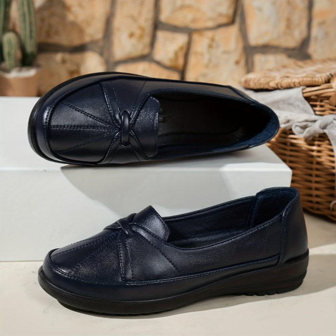 Logina - Faux Leather Penny Loafers