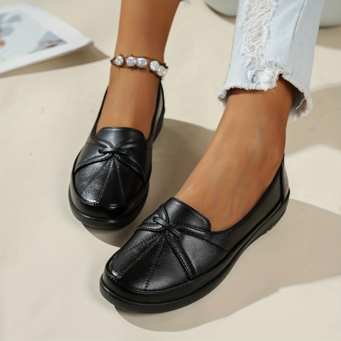 Logina - Faux Leather Penny Loafers