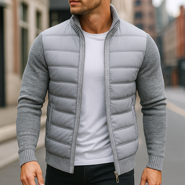 Karren - Padded Jacket With Knit Sleeves